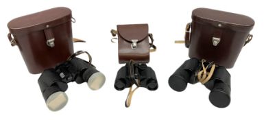 Three pairs of Carl Zeiss Jena binoculars