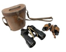 Pair of Bausch & Lomb U.S.A. 30mm binoculars and a pair of WWII period Bino Prism No.5 MKV 7X binocu