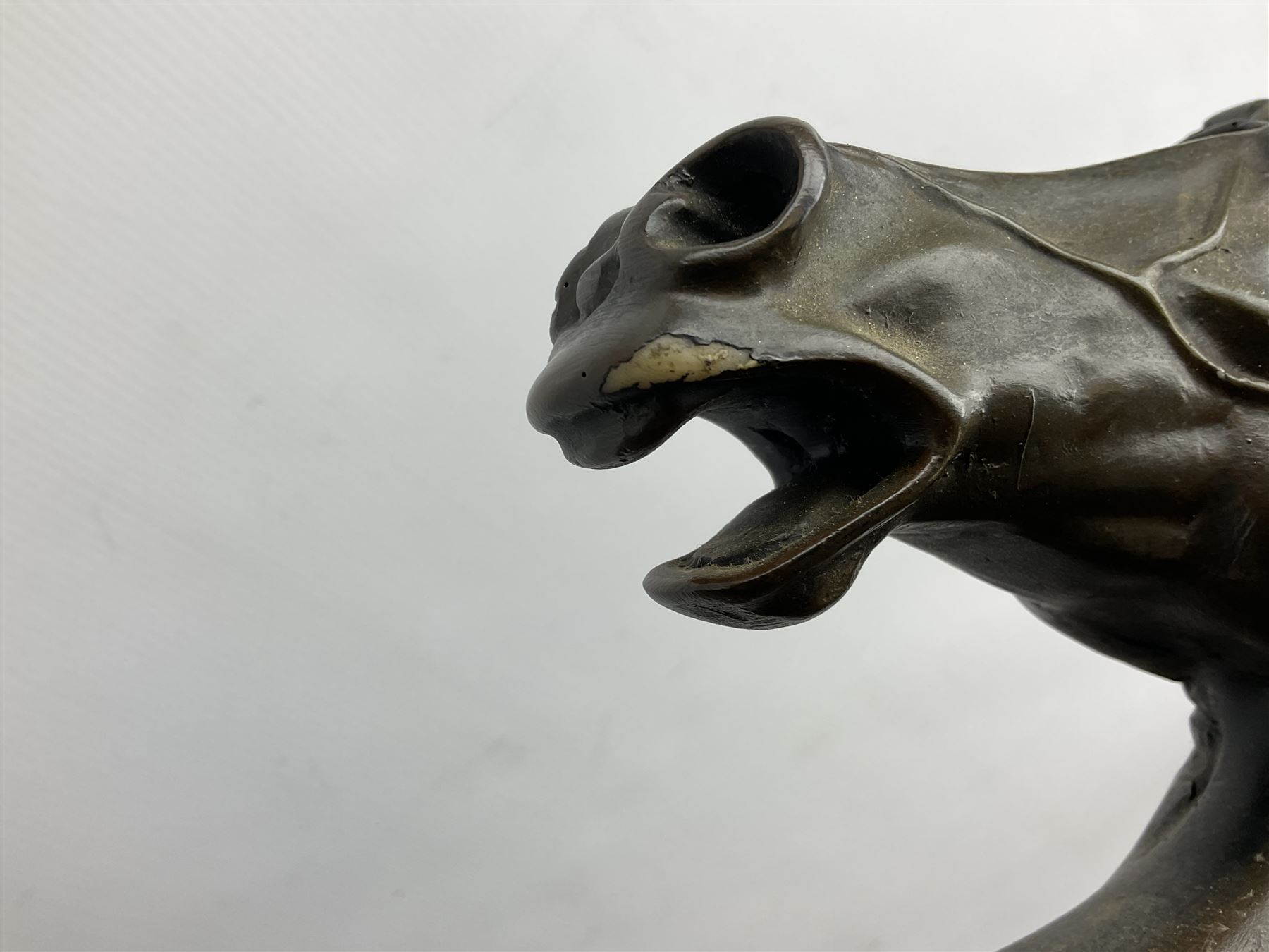 Large bronzed composite model of a rearing horse - Image 13 of 20