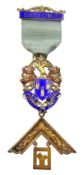 Masonic silver gilt and enamelled jewel