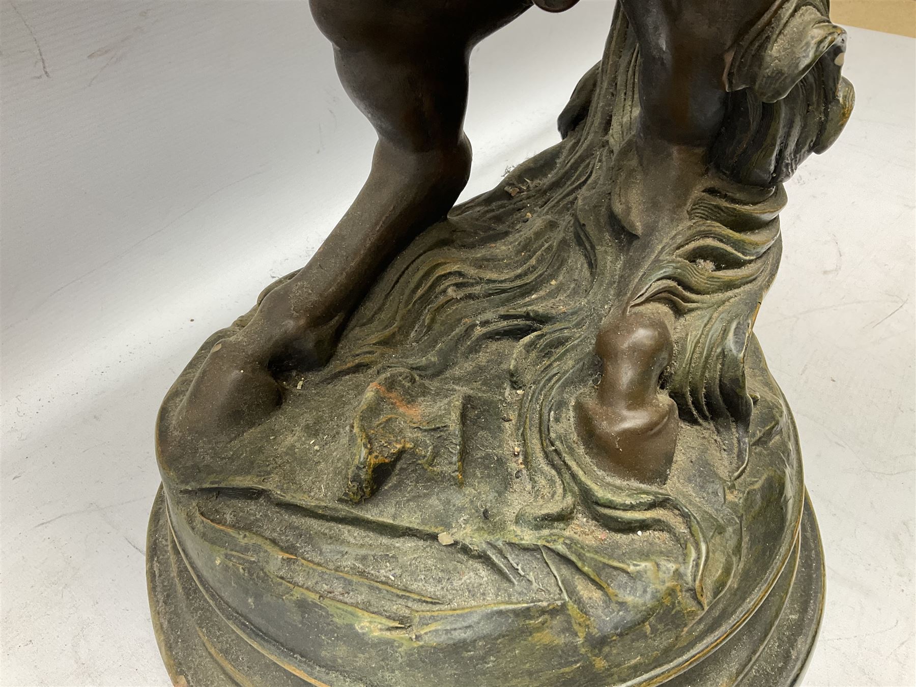 Large bronzed composite model of a rearing horse - Image 18 of 20