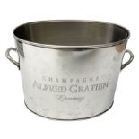 Modern champagne bucket of oval form