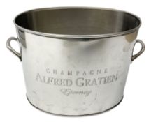Modern champagne bucket of oval form