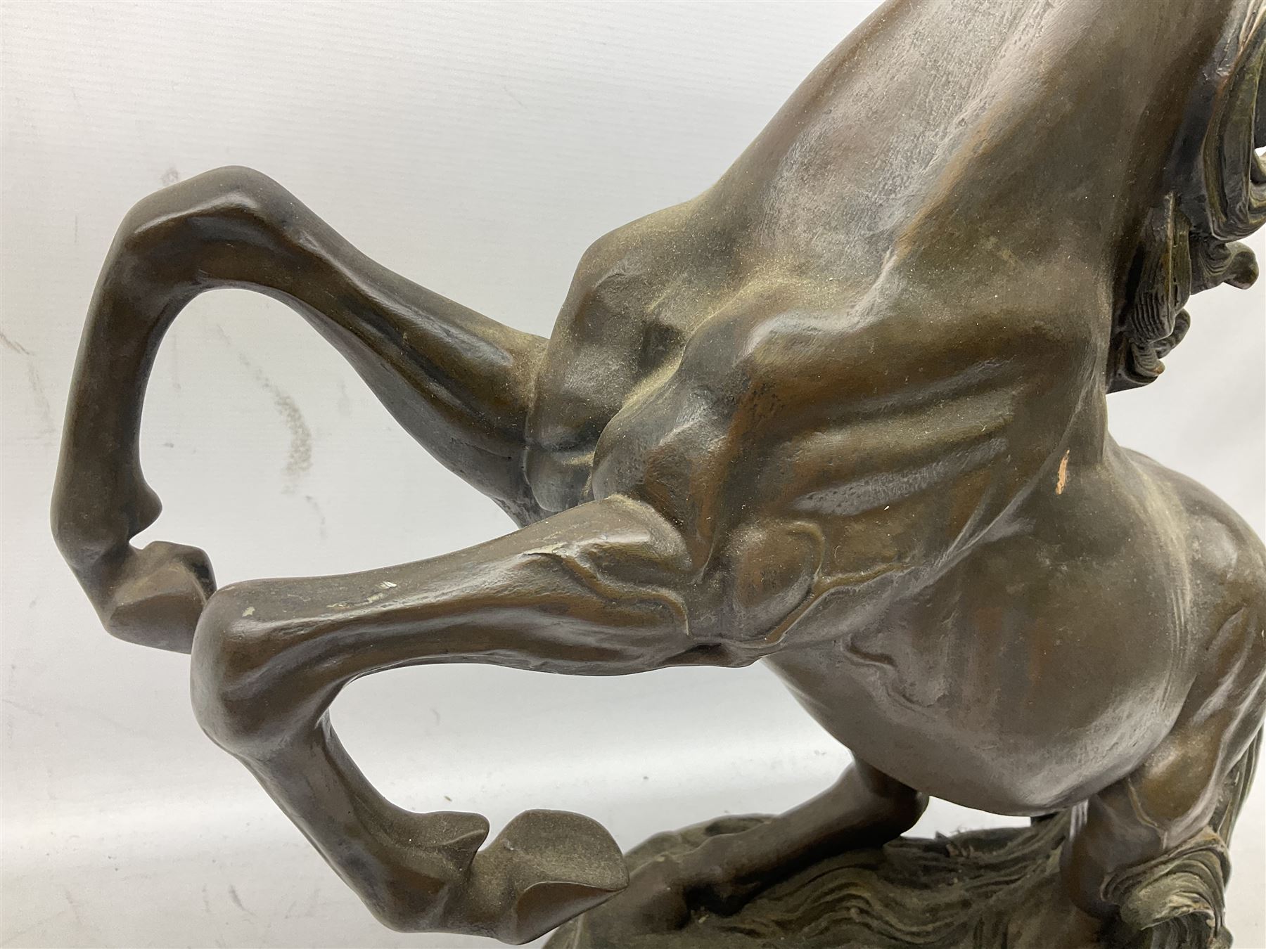Large bronzed composite model of a rearing horse - Image 14 of 20