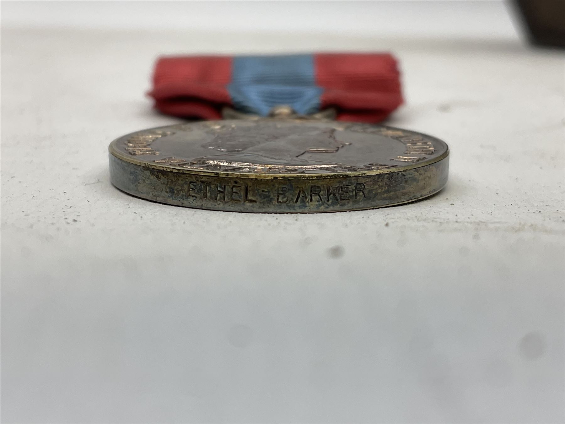 Case engraved Imperial Service Medal for civilian Ethel Barker - Image 5 of 10