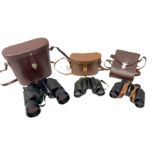 Three pairs of Carl Zeiss Jena binoculars