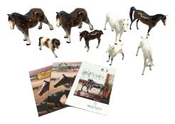 Seven Beswick figures of horses