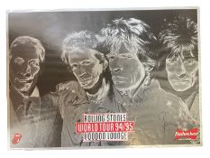 Rolling Stones Voodoo Lounge World Tour 1994/95 poster signed in black marker pen by Charlie Watts