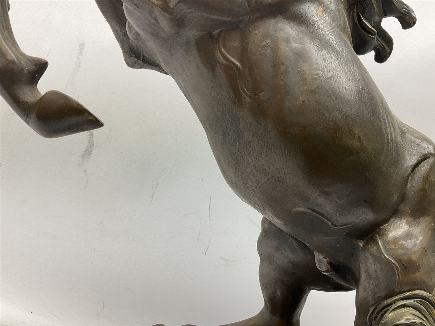 Large bronzed composite model of a rearing horse - Image 15 of 20