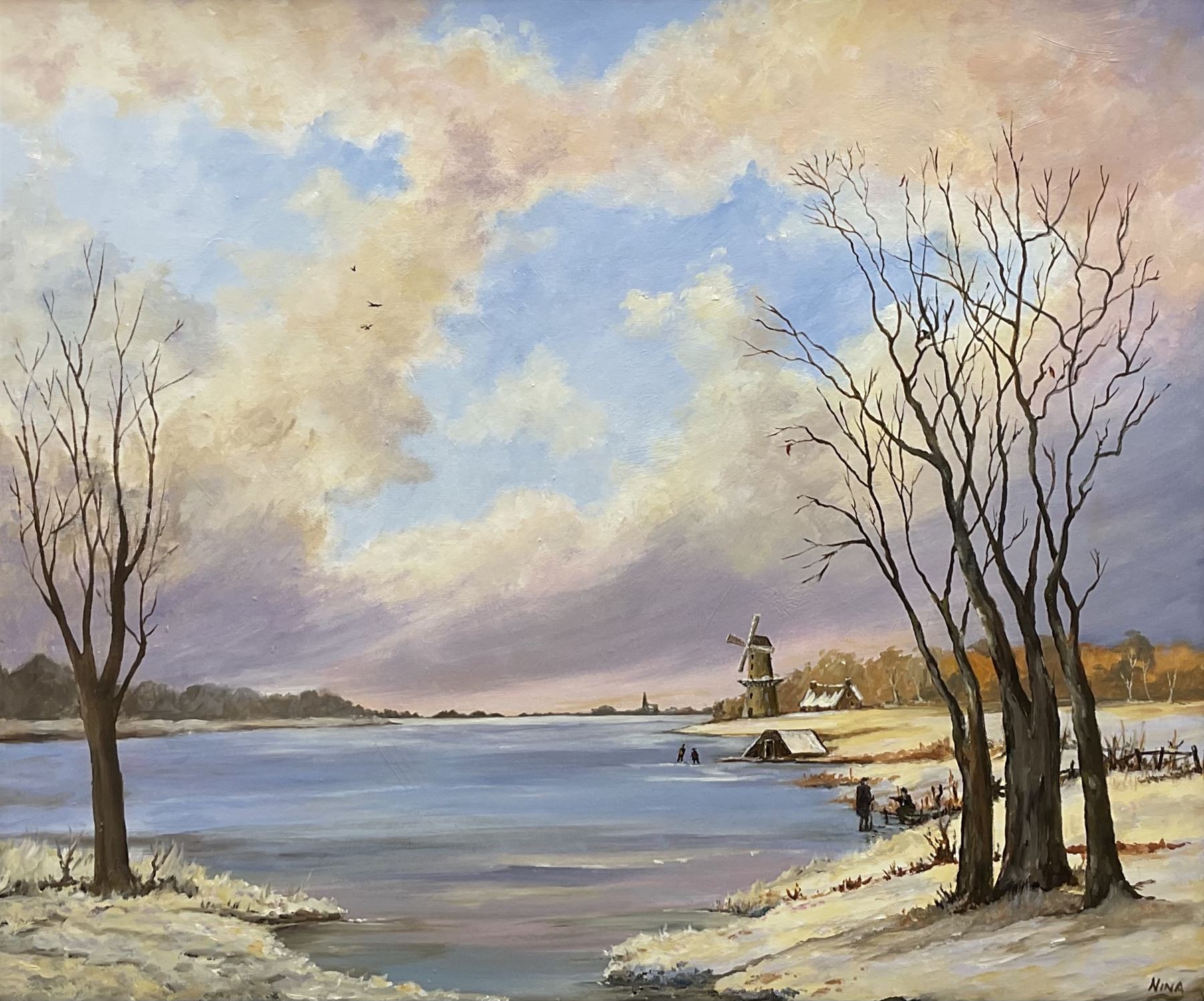 Nina Pickup (British 1947-): Frozen Lake