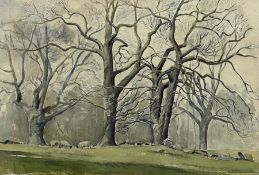 Herbert Rodmell (British 1913-1994): Trees Near Cowesby