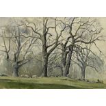 Herbert Rodmell (British 1913-1994): Trees Near Cowesby