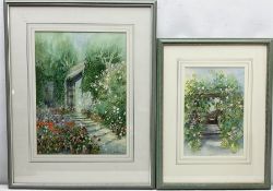 Jane Peers (Northern British contemporary): 'Stanhope Old Hall - Garden Entrance' and Garden Archway