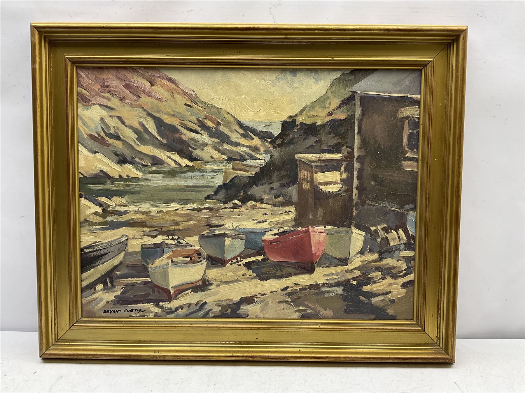 Bryant Cortis (British 20th century): Fishing Boats in a Cove - Image 2 of 4