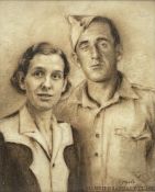 Milos (American mid 20th century): GI Marriage Portrait