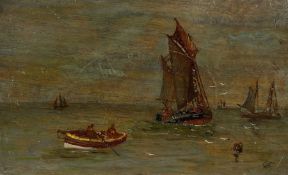 HTM (French 19th/20th century): Rowboat and Sailing Vessels