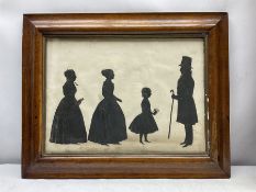 English School (Early/mid 19th Century): Family Silhouette