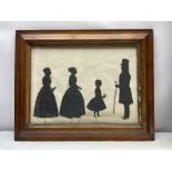 English School (Early/mid 19th Century): Family Silhouette