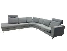 BoConcept 'Indivi 2' corner lounge sofa in grey Matera fabric