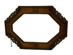 Early 20th century oak framed wall mirror
