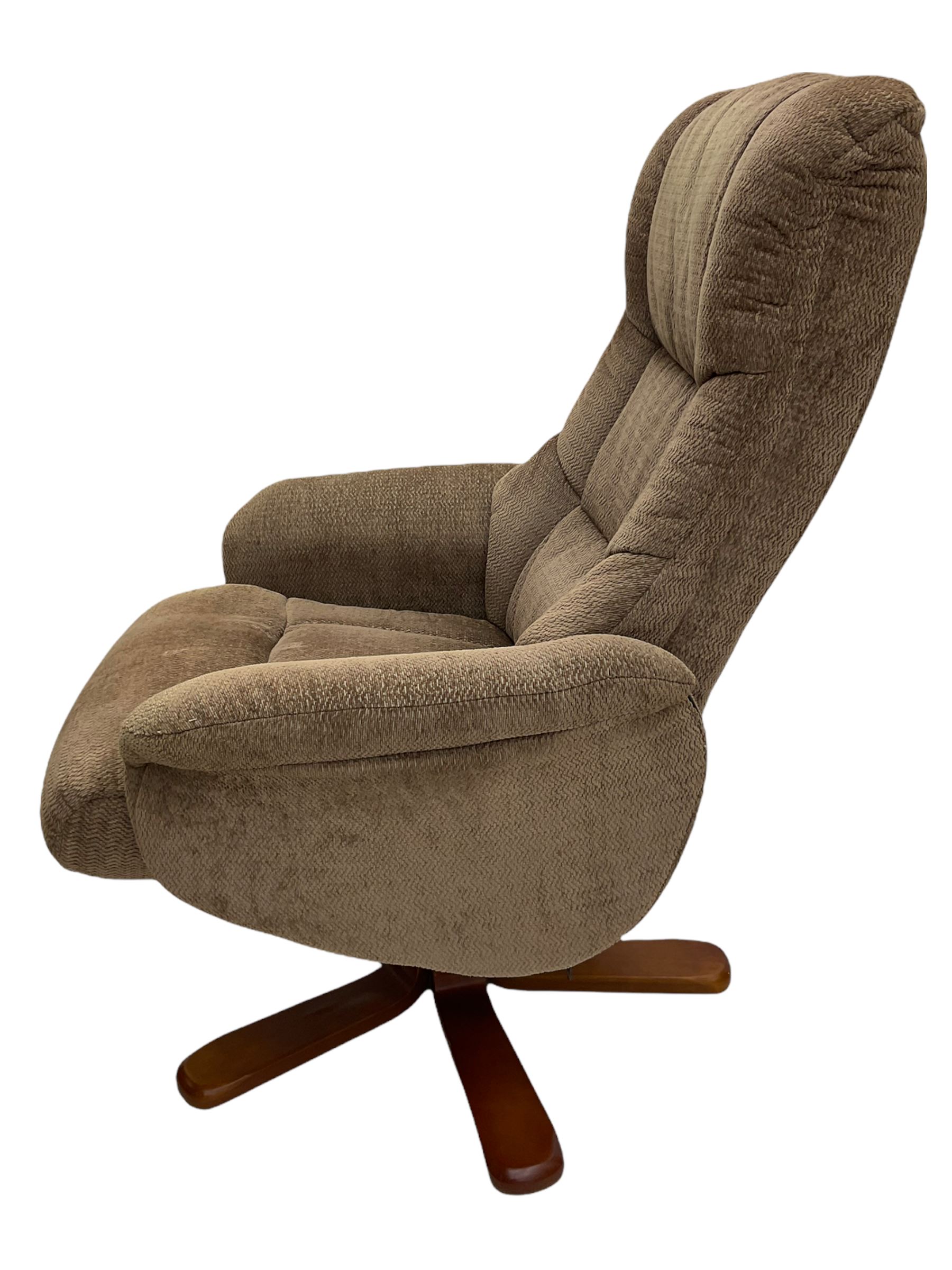 Contemporary lounge chair with matching footstool - Image 6 of 14