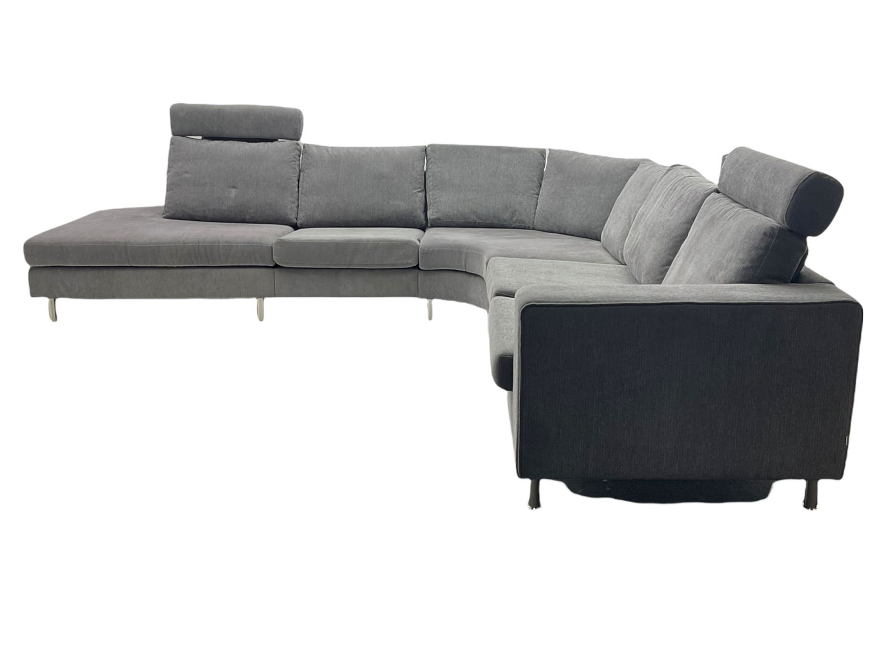 BoConcept 'Indivi 2' corner lounge sofa in grey Matera fabric - Image 3 of 8