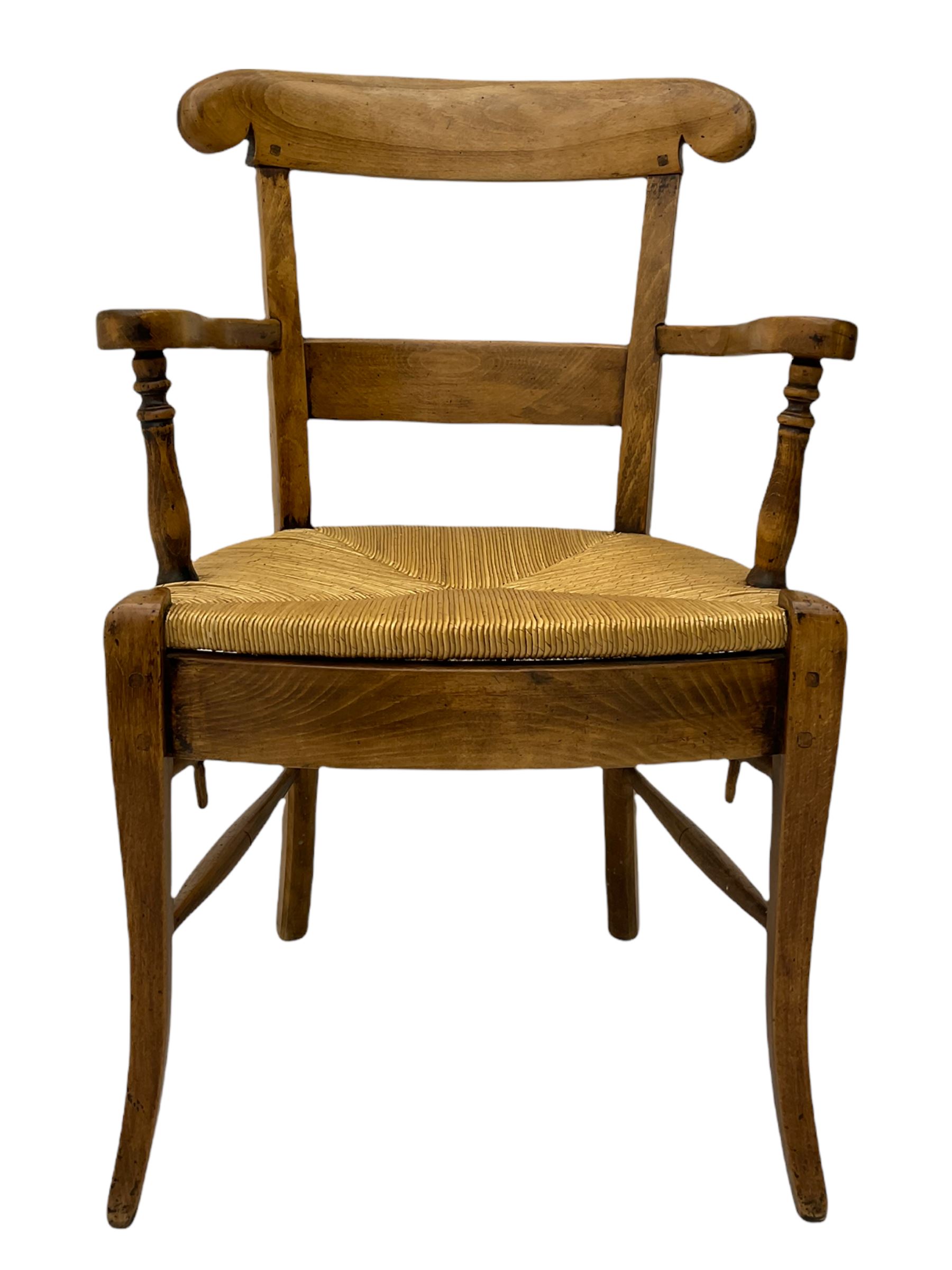 Set of four French walnut dining chairs - Image 5 of 13