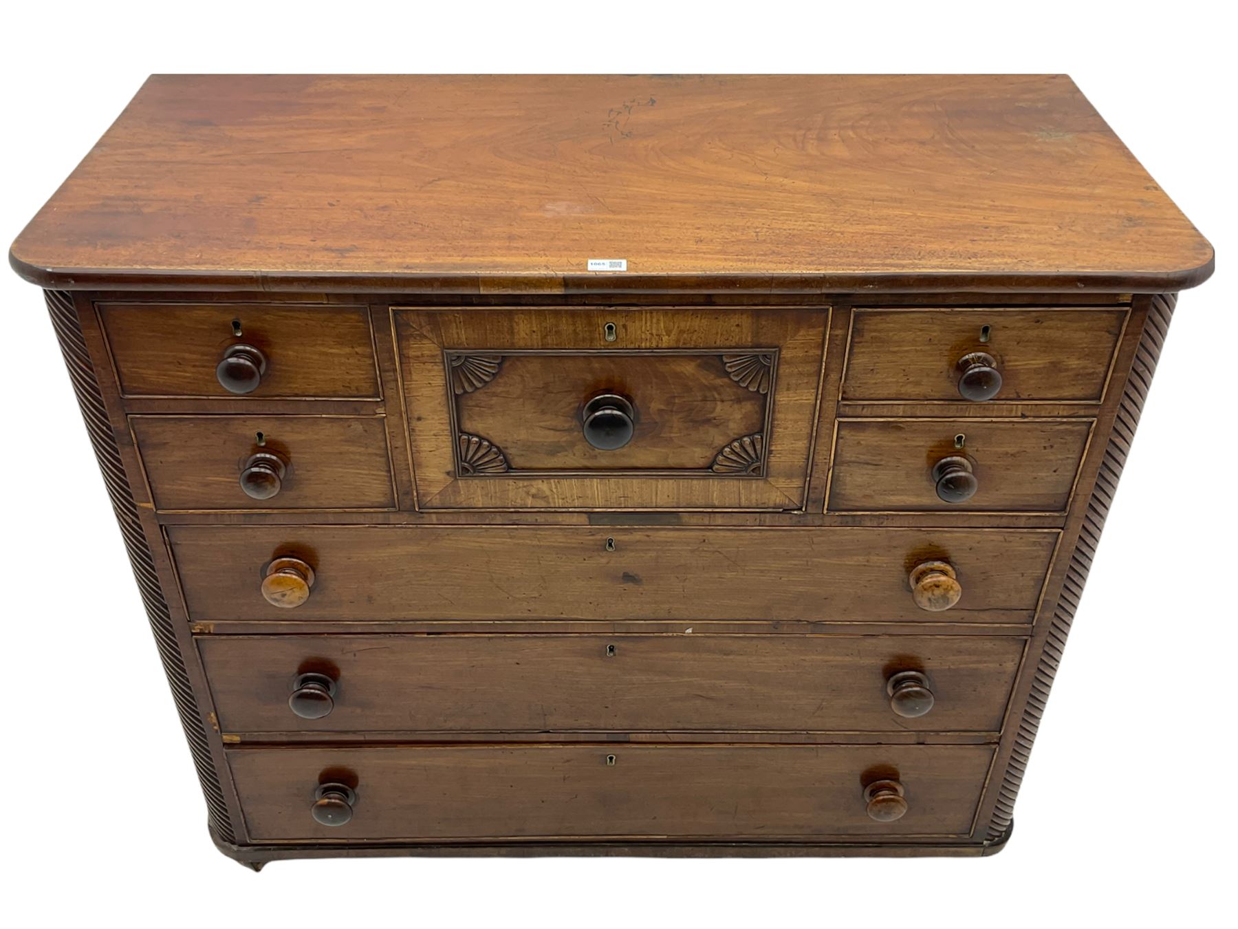 Early 19th century mahogany chest - Image 2 of 9