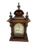 A late 19th century twin train striking mantle clock manufactured in Germany by Phillip Hass & Sohn