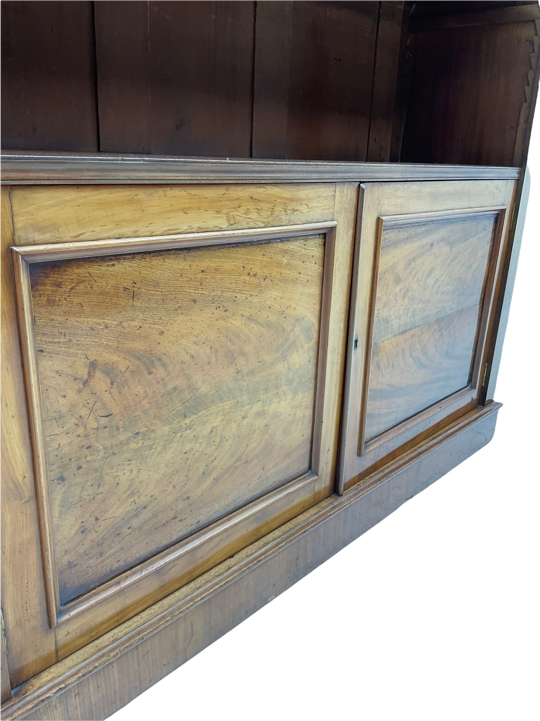 19th century mahogany open bookcase - Image 3 of 6