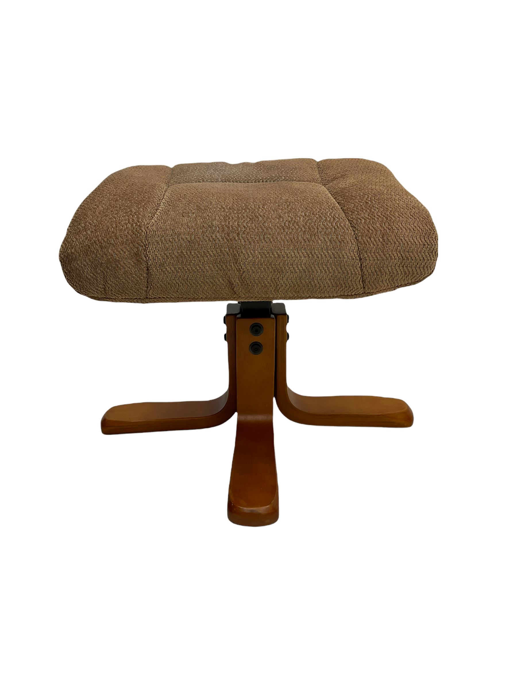 Contemporary lounge chair with matching footstool - Image 7 of 14