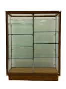 Mid to late 20th century glazed display cabinet