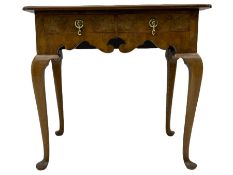 Queen Anne style figured walnut lowboy