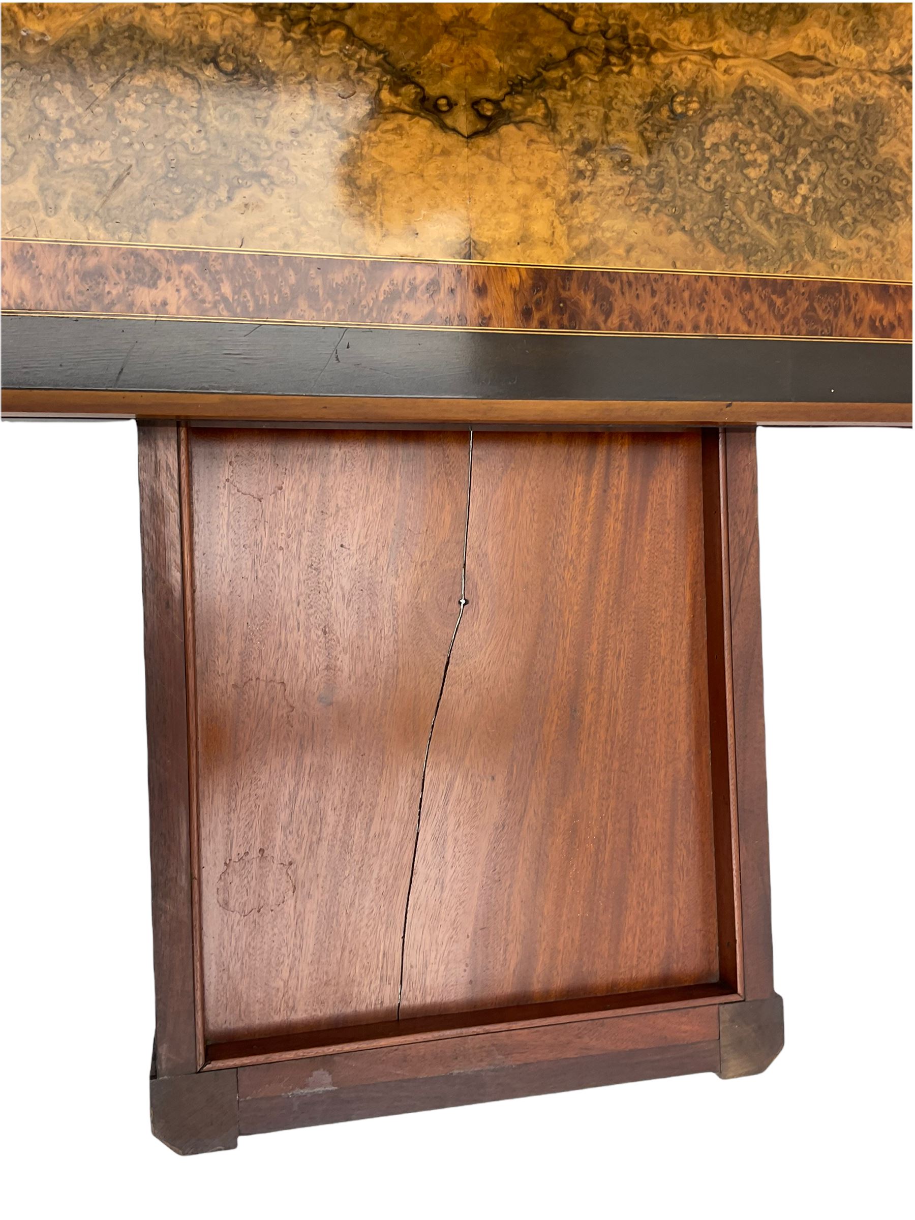 Late Victorian figured walnut and amboyna card-table - Image 6 of 11