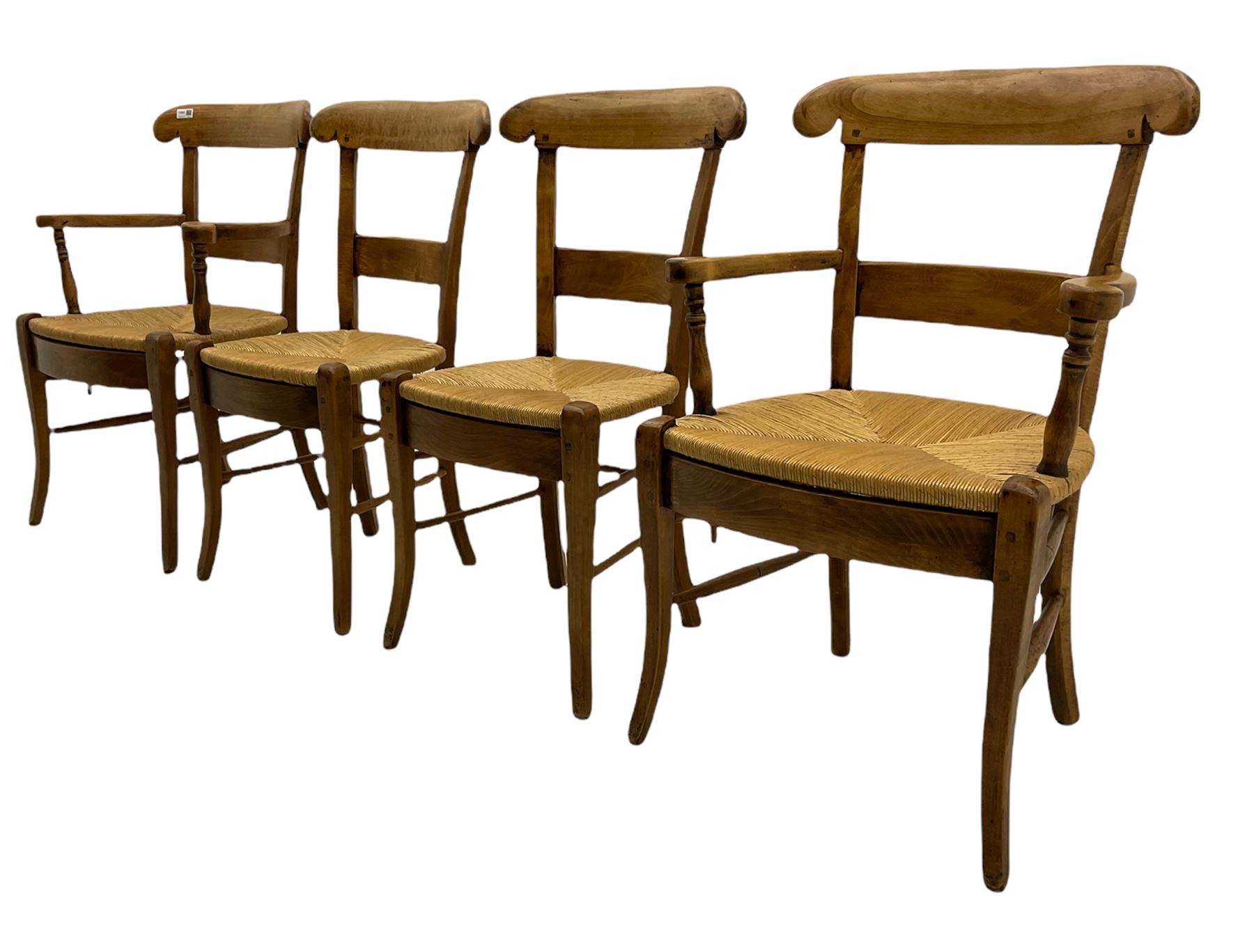 Set of four French walnut dining chairs - Image 4 of 13