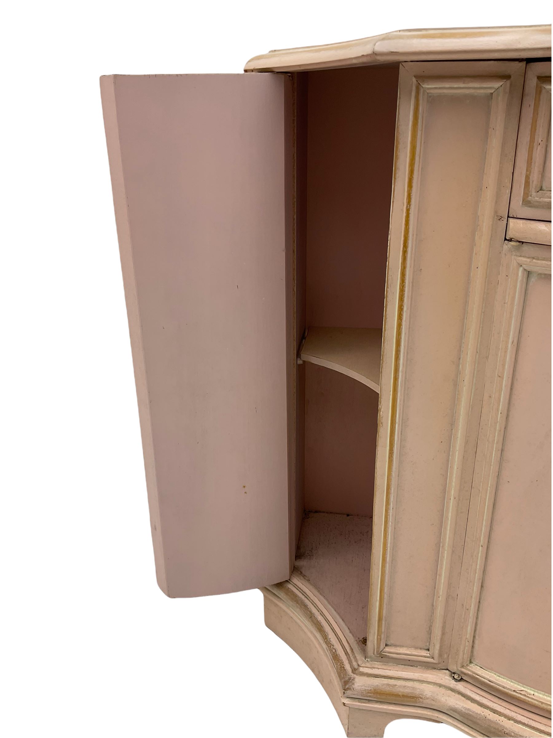 Painted shaped front side cabinet - Image 8 of 8