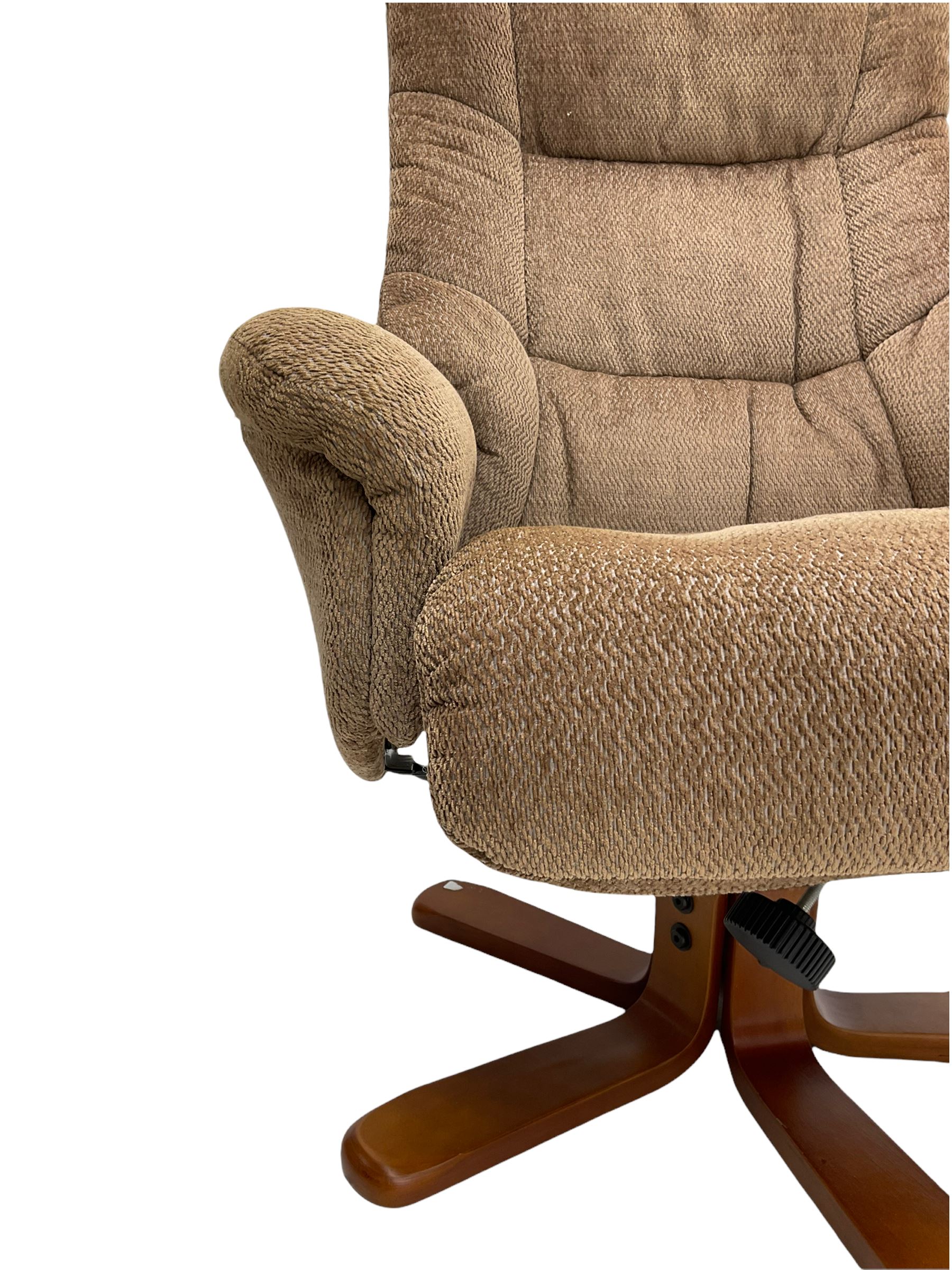 Contemporary lounge chair with matching footstool - Image 11 of 14