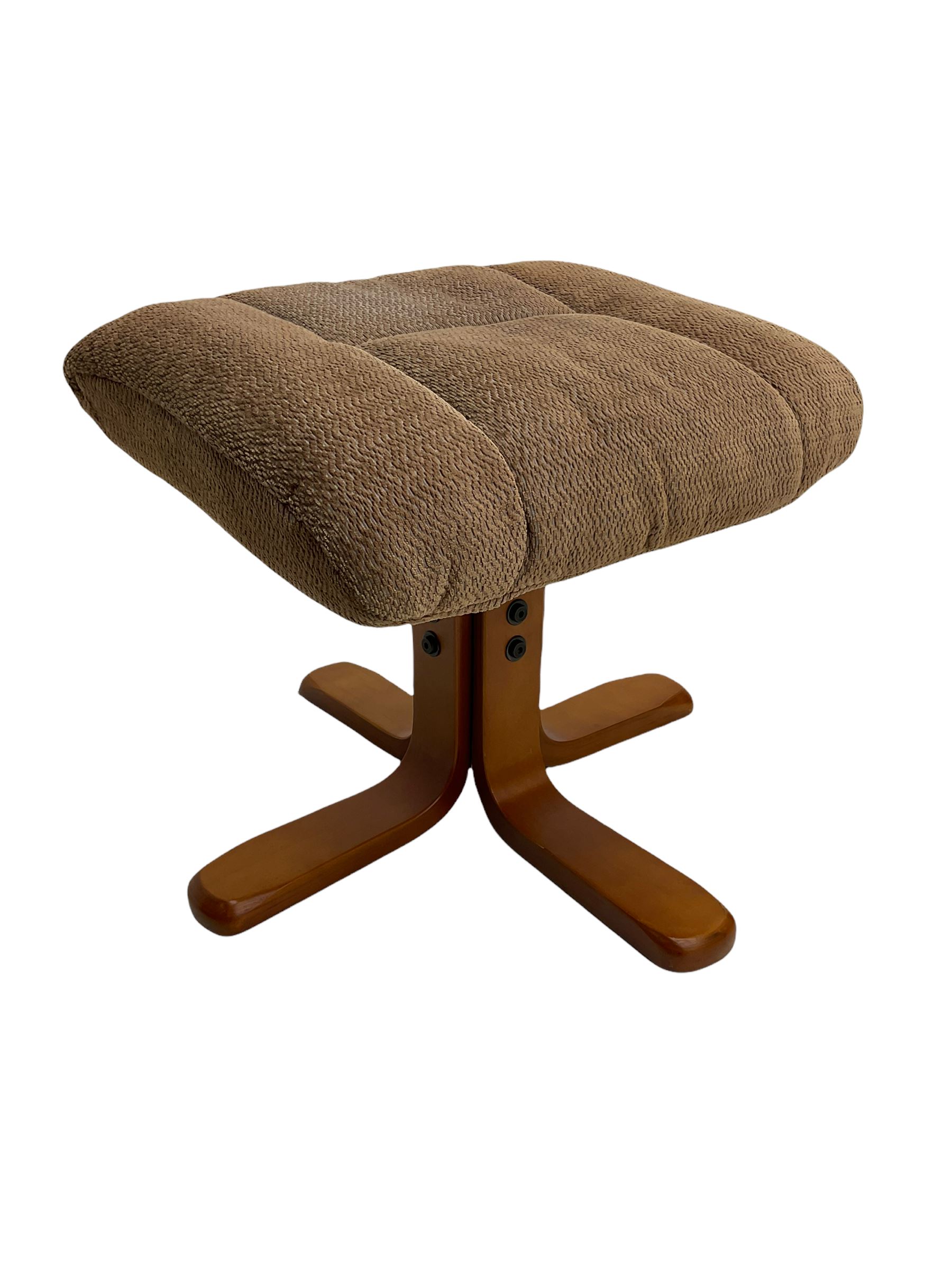 Contemporary lounge chair with matching footstool - Image 9 of 14