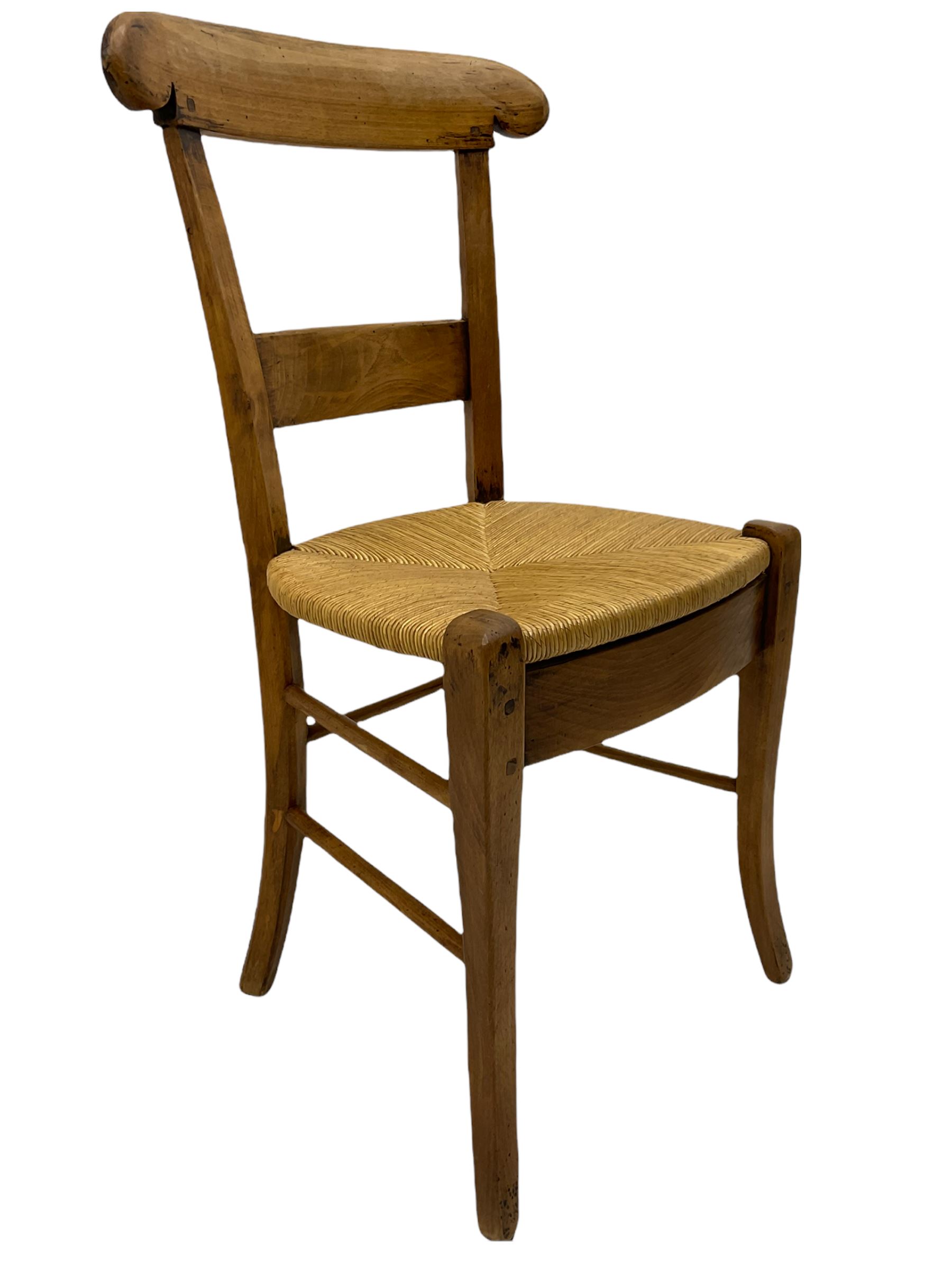 Set of four French walnut dining chairs - Image 12 of 13