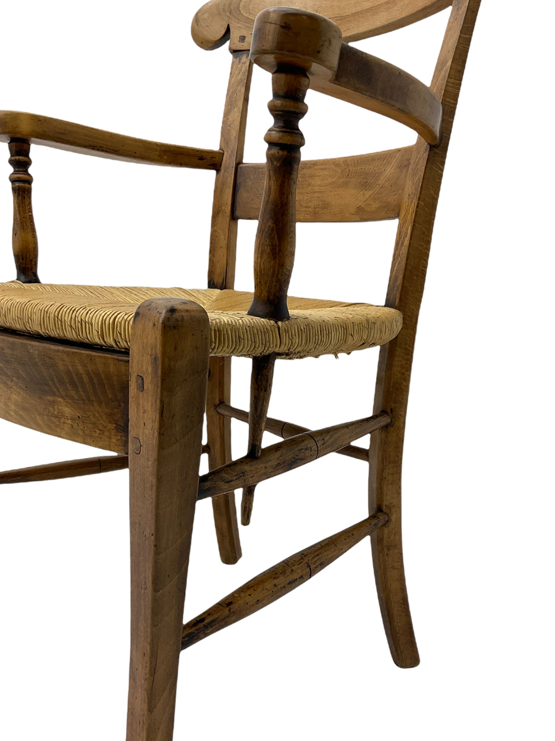 Set of four French walnut dining chairs - Image 8 of 13