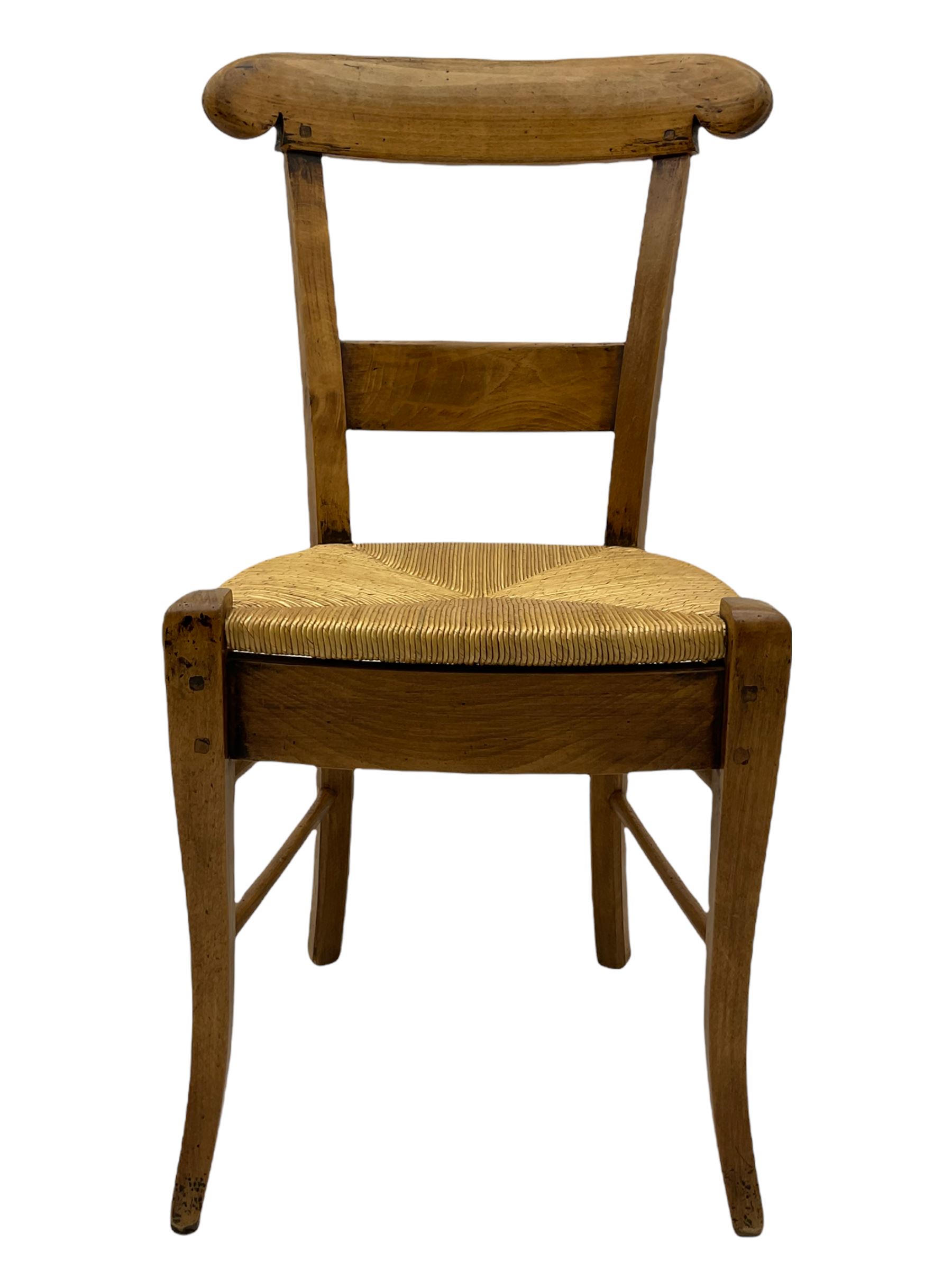 Set of four French walnut dining chairs - Image 10 of 13