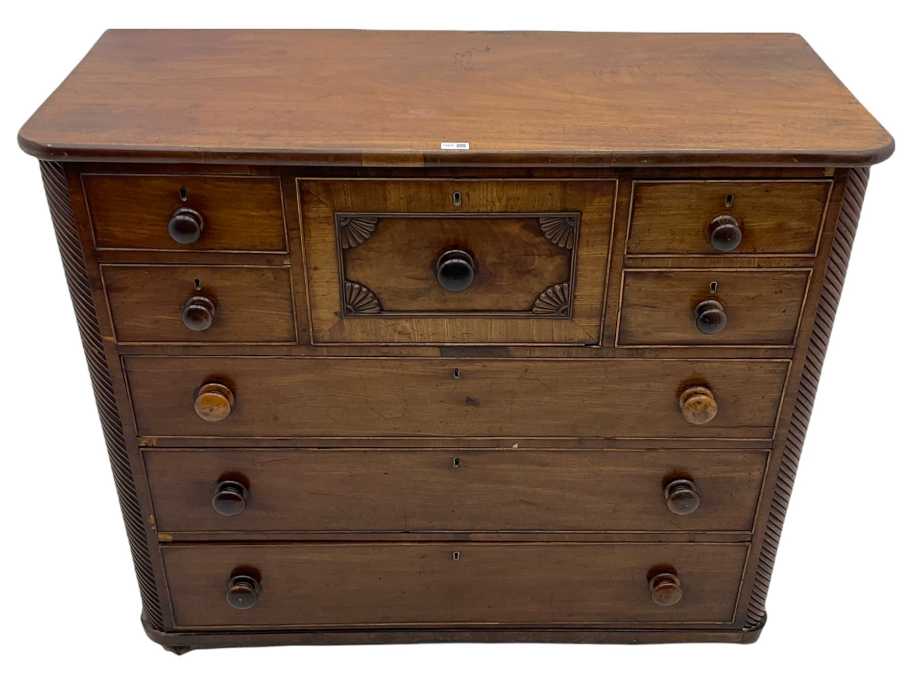 Early 19th century mahogany chest - Image 6 of 9