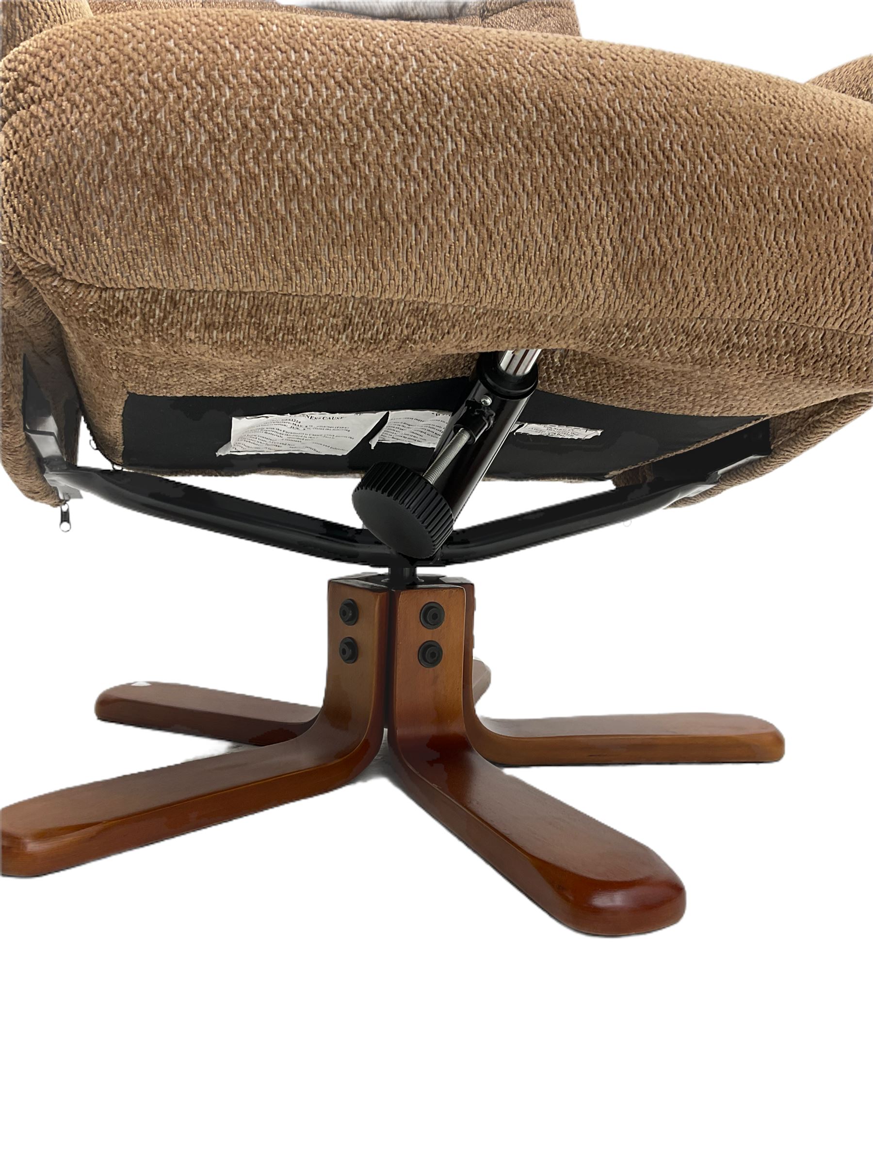 Contemporary lounge chair with matching footstool - Image 12 of 14