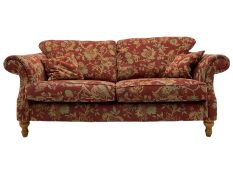 Traditional shape three seat sofa