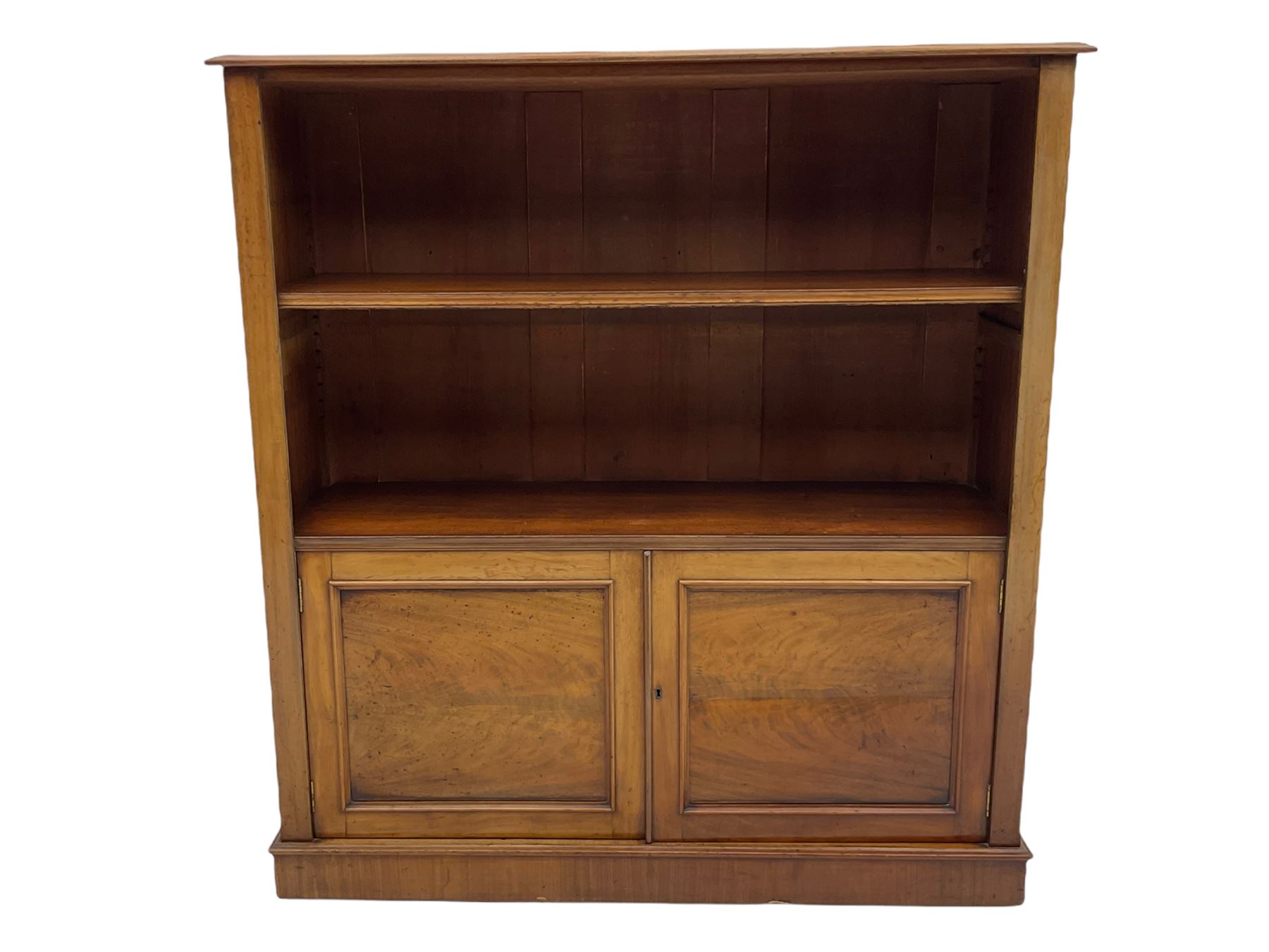 19th century mahogany open bookcase
