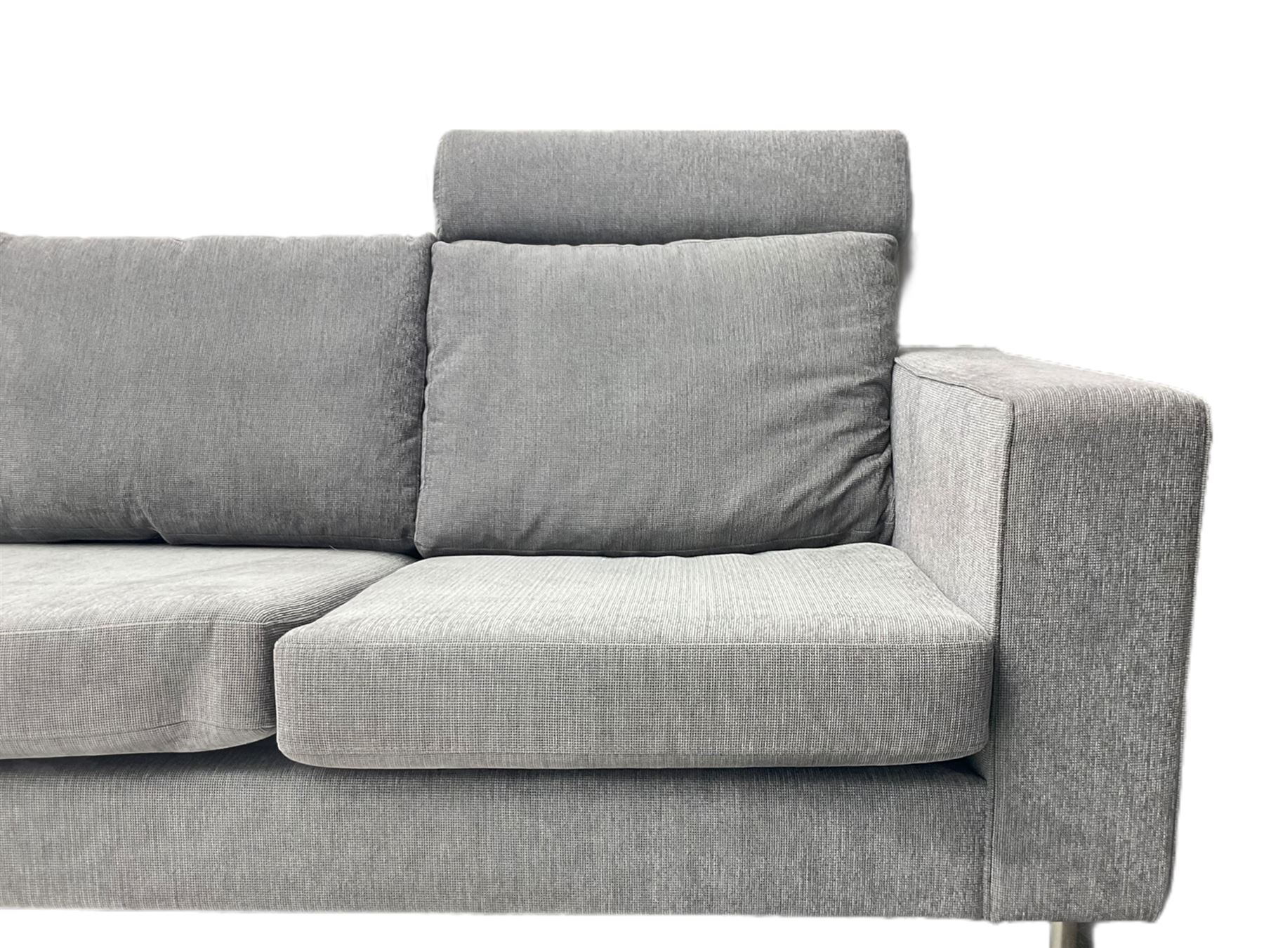 BoConcept 'Indivi 2' corner lounge sofa in grey Matera fabric - Image 6 of 8