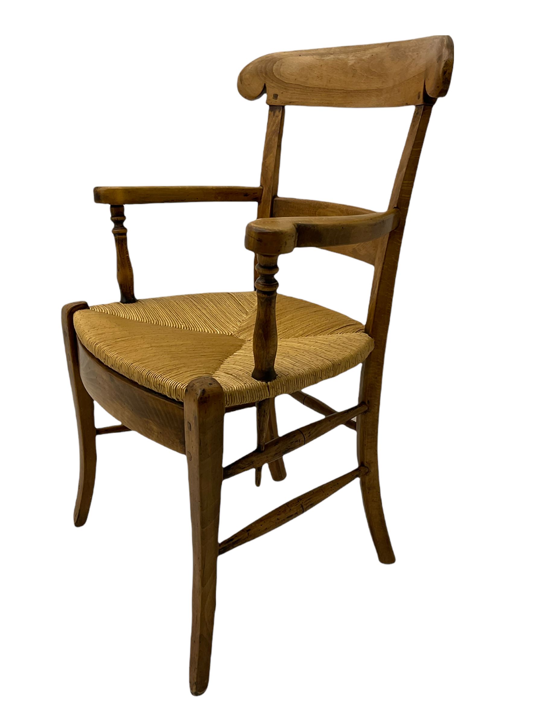 Set of four French walnut dining chairs - Image 7 of 13