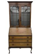 Early 20th century mahogany bureau bookcase