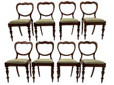 Set of eight Victorian mahogany dining chairs