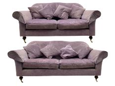Pair of Wesley Barrel large two seat sofas